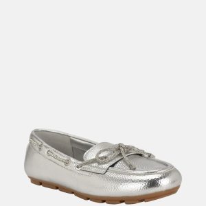 Lavonta Metallic Boat Shoes - Silver