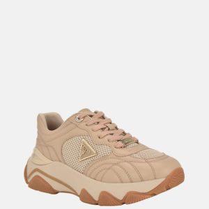Moeann Lace-Up Sneakers - Beige