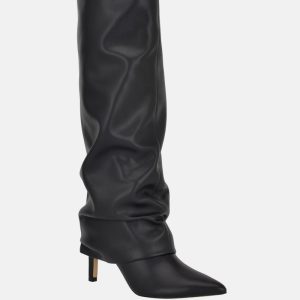 Natha Fold-Over Boots - Black