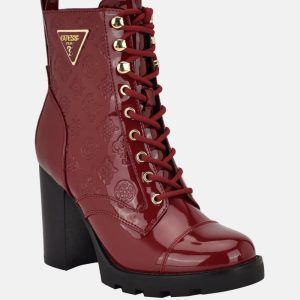Neady Patent Booties - Red