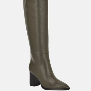 Perinna Tall Leather Boots - Green