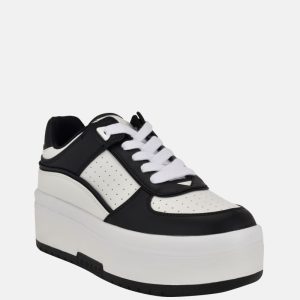 Ridgee Platform Low-Top Joggers - Black/White