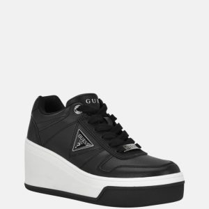 Rozinn Lace-Up Platform Wedge Sneakers - Black