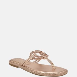 Saima Rhinestone Signature Sandals - Rosegold