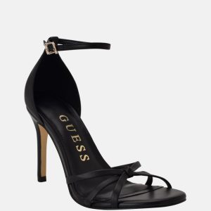 Spring Knotted Stiletto Heels - Black