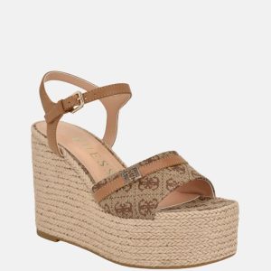 Taani Quattro G Wedge Heels - Brown