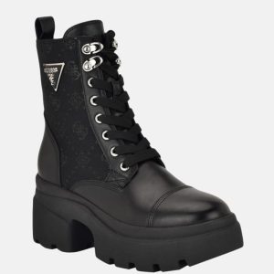 Yarini Platform Combat Boots - Black