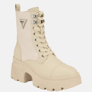 Yarini Platform Combat Boots - Off-white