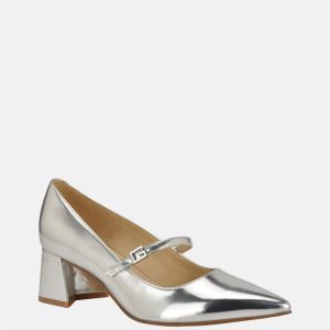 Zands Block Heels - Silver