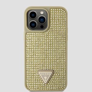 Rhinestone iPhone 15 Pro Max Case - Gold