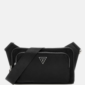 Eco Milano Nylon Flat Bum Bag - Black