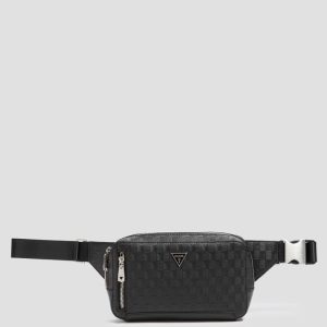 Eco Torino Debossed G-Wave Bum Bag - Black