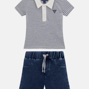 Eco Piquet Tee and Shorts Set (0-24M) - Blue
