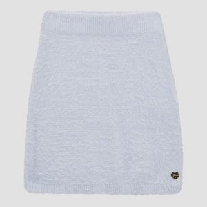 Fuzzy Sweater Skirt (7-16) - Blue