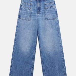 Relaxed Wide-Leg Jeans (7-16) - Blue