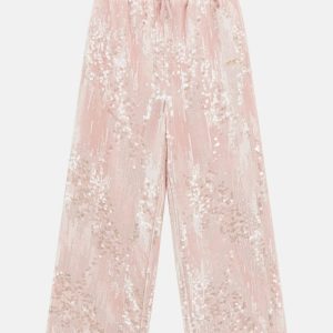 MiniMe Sequin Wide-Leg Pants (4-16) - Pink