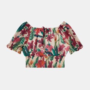 Chiffon Floral Top (7-16) - MultipleColors