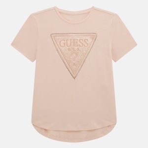 Eco Crewneck Graphic Tee (7-16) - Pink