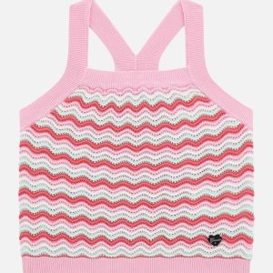 Eco Sweater Halter Tank Top (7-16) - Pink