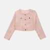 Cropped Tweed Jacket (8-16) - Pink