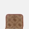 Neda Jacquard Logo Small Wallet - Brown