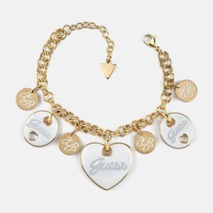 Gold-Tone Heart Charm Bracelet - Gold
