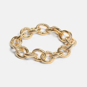 Gold-Tone Pavé Link Bracelet - Gold