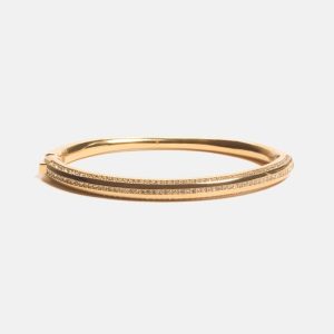 Gold-Tone Pavé Bangle - Gold
