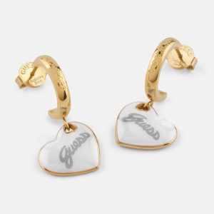 Gold-Tone Heart Huggie Hoop Earrings - Gold