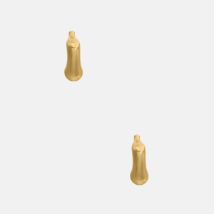 Gold-Tone Small Sculpted Hoop Earrings - Gold