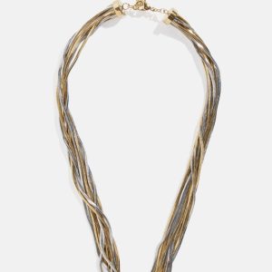 Multi-Tone Twisted Necklace - MultipleColors