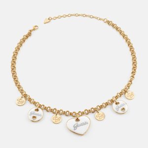 Gold-Tone Heart Charm Necklace - Gold