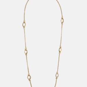 Gold-Tone Bamboo Linked Chain Necklace - Gold