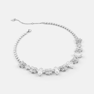 Silver-Tone Chandelier Necklace - Silver