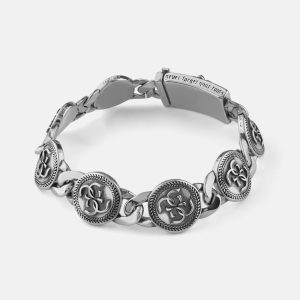 Silver-Tone Quattro G Coin Bracelet - Silver