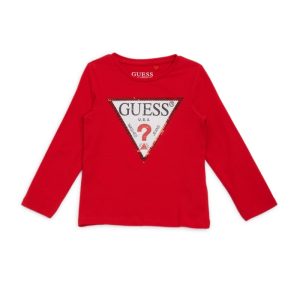 Sequins Logo Tee (3M-3) - Red