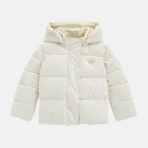 Hooded Puffer Jacket (3M-7) - White
