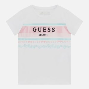 Printed Crewneck Logo Tee (2-7) - White