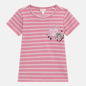 Ribbed Crewneck Tee (3M-7) - Pink