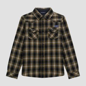 Bonded Flannel Shirt (7-18) - Black