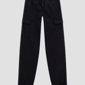 Poplin Cargo Pants (7-16) - Black
