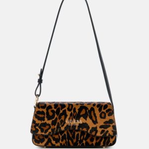 Domitilla Leopard Fold-Over Flap Shoulder Bag - MultipleColors