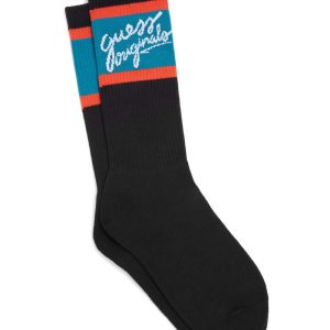 GUESS Originals Logo Socks - Black