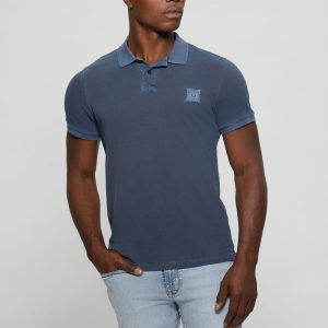 Eco Washed Polo - Blue