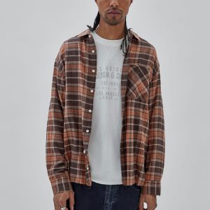 GUESS Originals Washed Flannel Shirt - MultipleColors