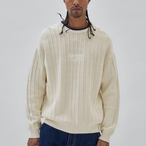 GUESS Originals Eco Signature Sweater - White