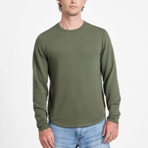 Textured Long-Sleeve Tee - Green