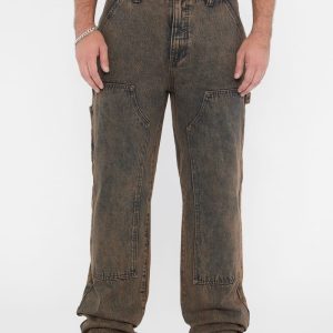 GUESS Originals Panel Carpenter Jeans - Brown