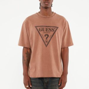 GUESS Originals Triangle Tee - Brown