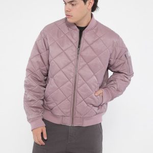 GUESS Originals Quilted Flight Jacket - Purple